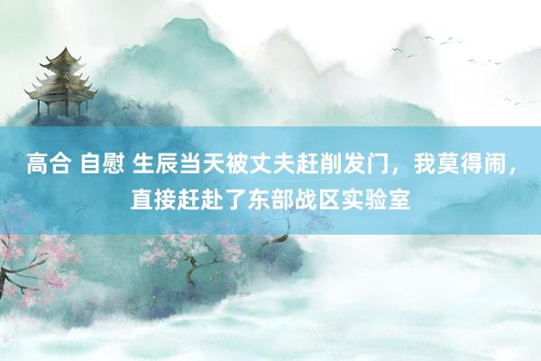 高合 自慰 生辰当天被丈夫赶削发门，我莫得闹，直接赶赴了东部战区实验室