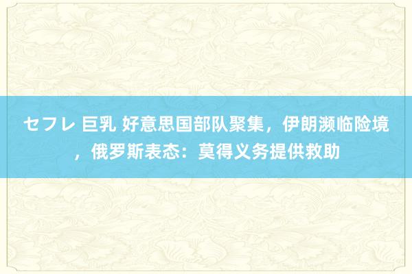 セフレ 巨乳 好意思国部队聚集，伊朗濒临险境，俄罗斯表态：莫得义务提供救助