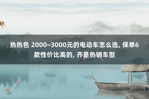 热热色 2000~3000元的电动车怎么选, 保举6款性价比高的, 齐是热销车型
