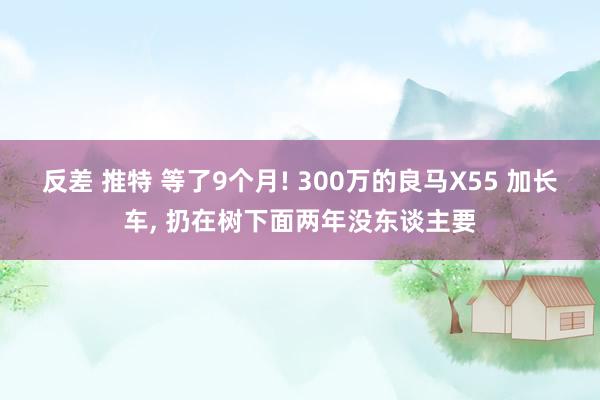 反差 推特 等了9个月! 300万的良马X55 加长车, 扔在树下面两年没东谈主要